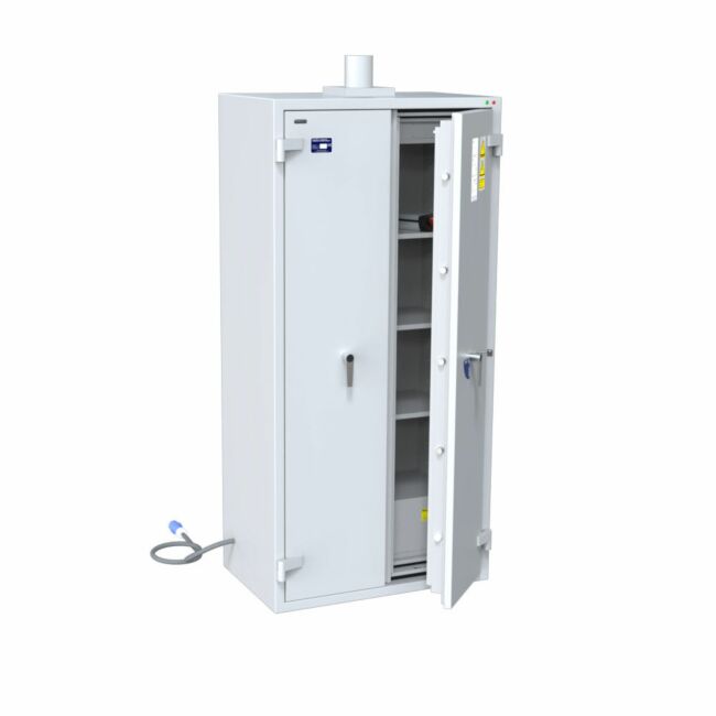 Armadio ignifugo per batterie agli ioni di litio Batteryguard L3-20 con sistema di auto-estinzione